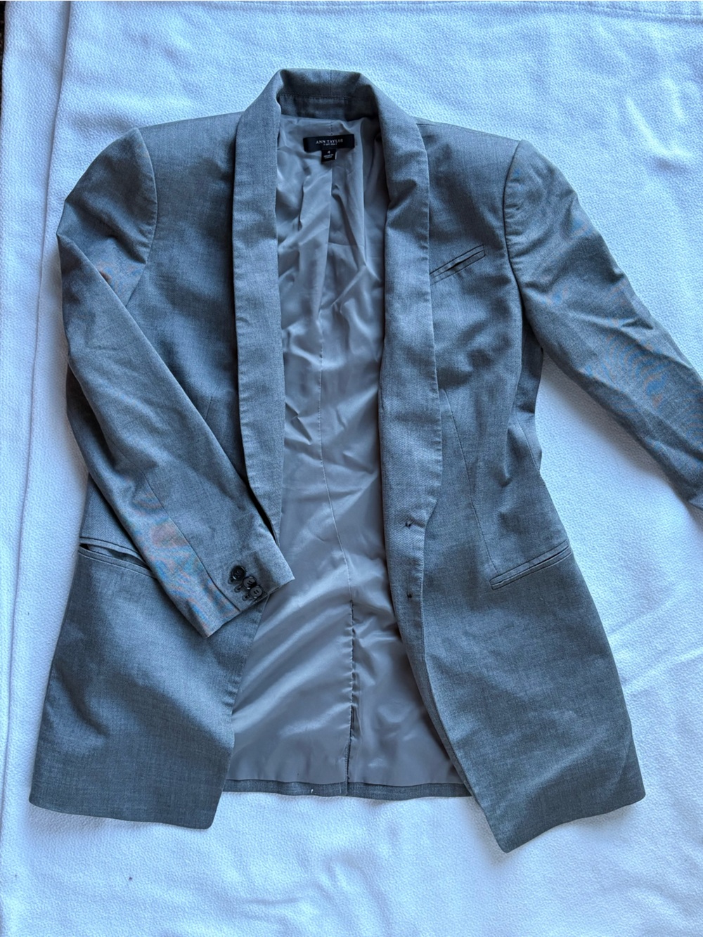Ann Taylor Gray Single-Breasted Women's Blazer